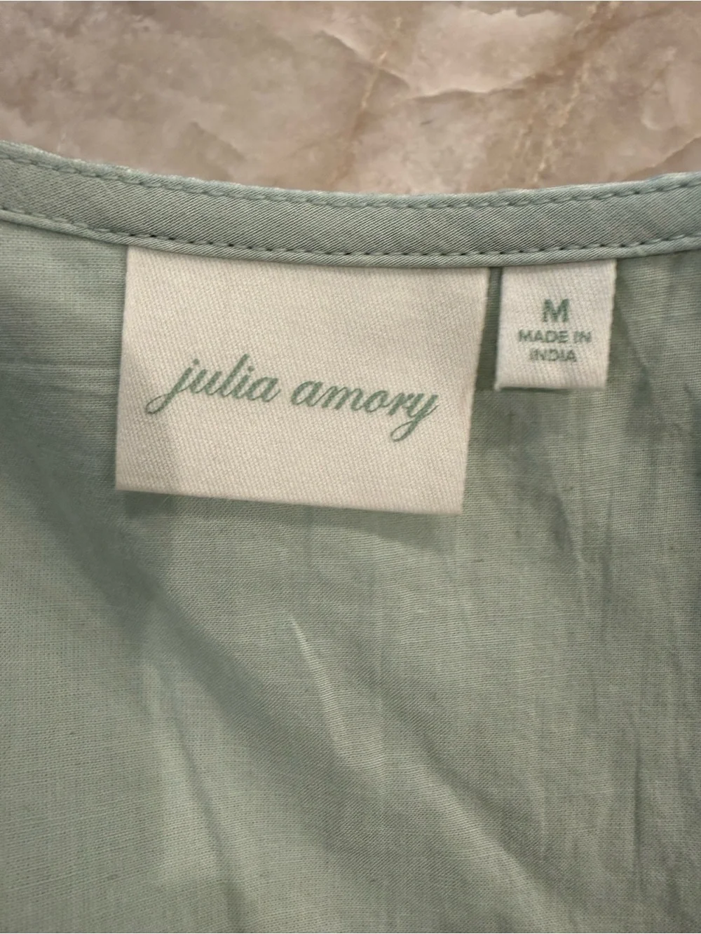 Julia Amory 100% linen Blair Sleeveless Vest Top in Ice Blue- size medium - Picture 7 of 7